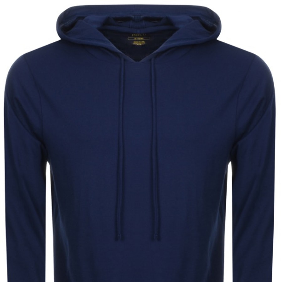 Alternative Image for ProductRalph Lauren Long Sleeved Hooded T Shirt Navy2